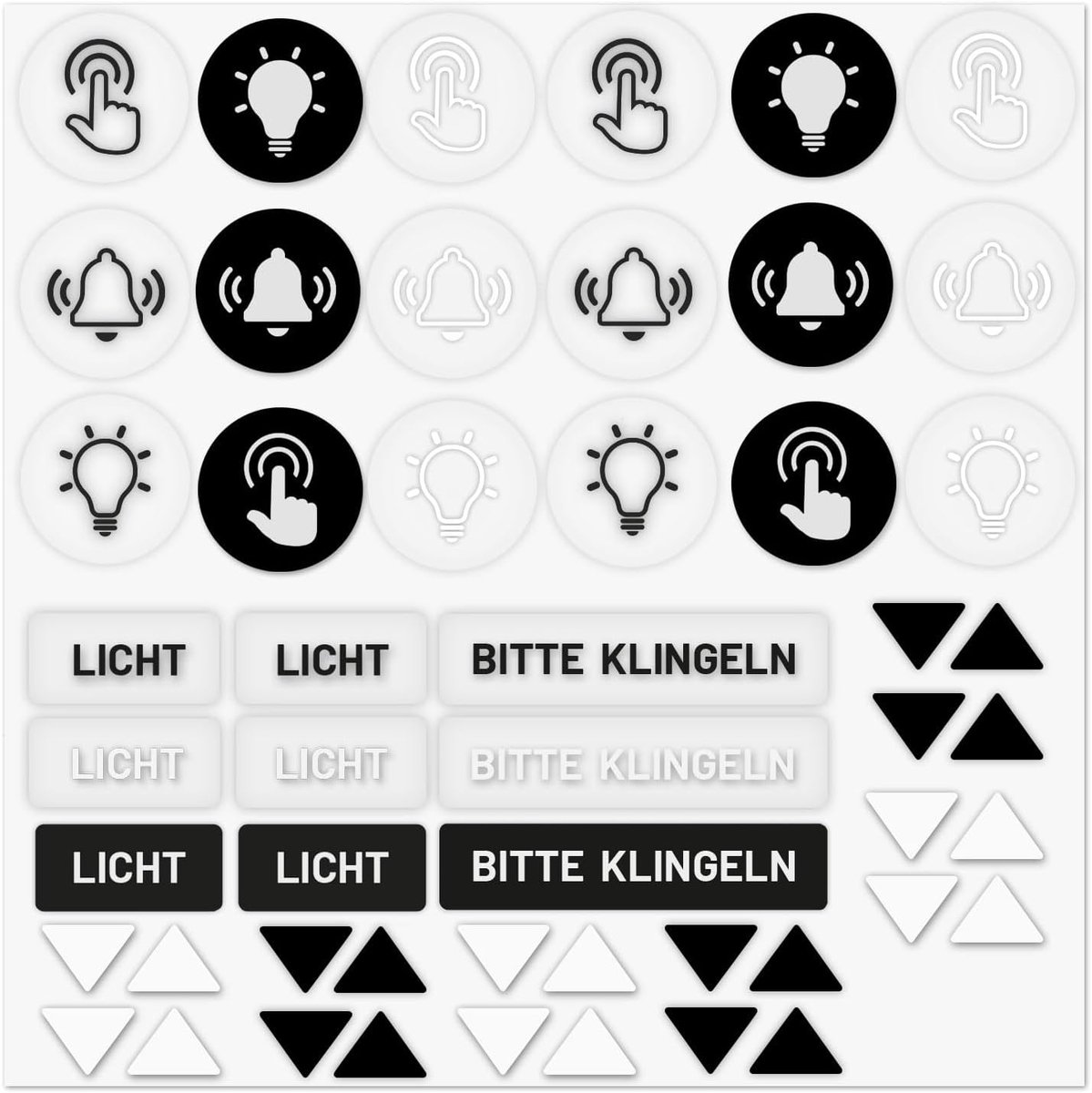 Zelfklevende stickers voor video en audio - transparant - 50 stuks - praktische herkenning voor schakelaars - ShopVlot