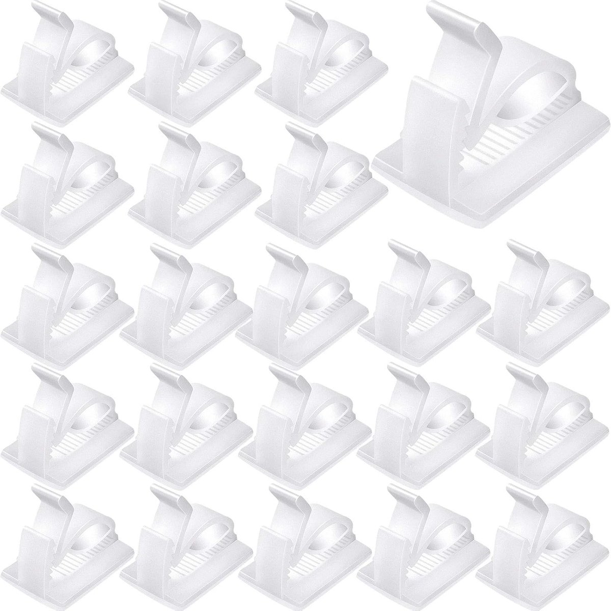 120 Pcs Outdoor Cable Clips Self Adhesive Wire Holder Organizer Cord Management Clips Adhesive Cord Holder Cable Hooks - ShopVlot