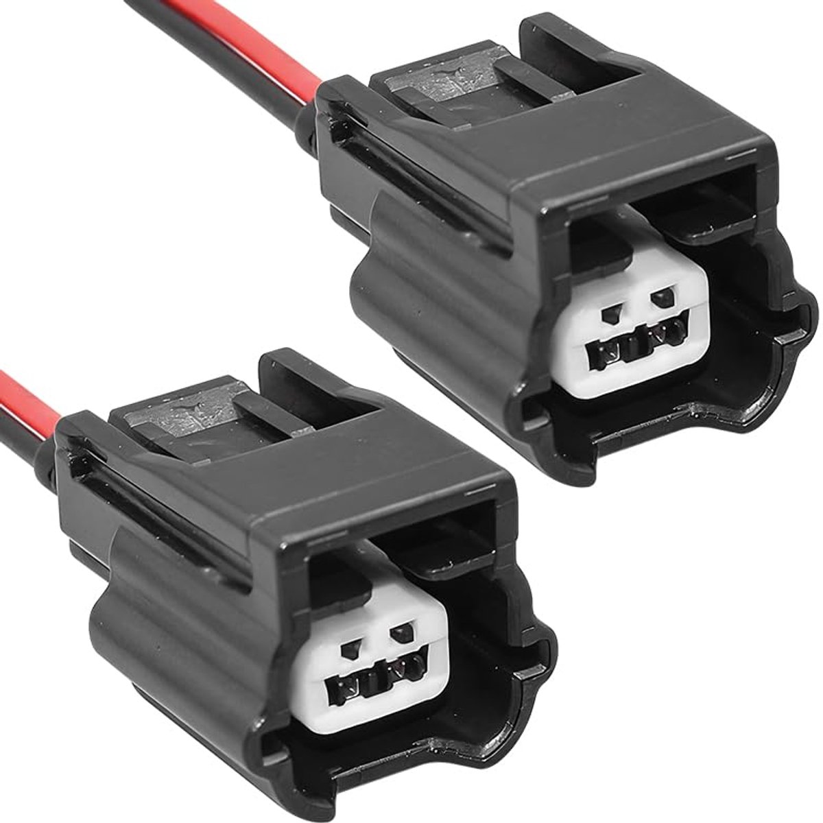 2 stuks ABS-sensorconnectoren, 2-polig, voorbekabeld, vervanging ABS-systeem en wielsnelheidssensor, compatibel met - ShopVlot