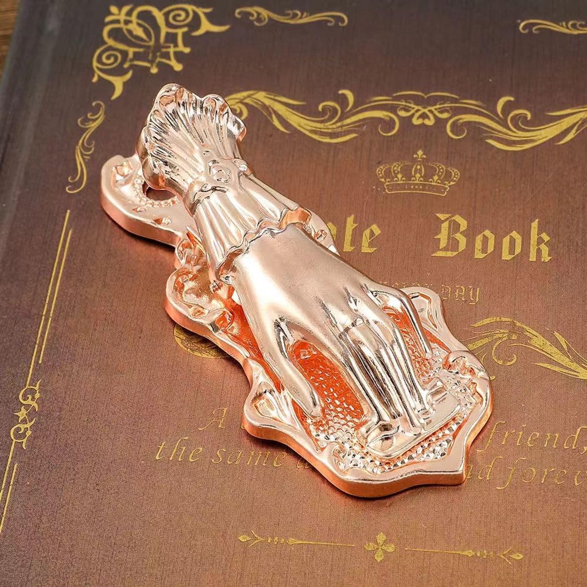 Lady's Hand Shaped Metal Clip Page Holder Vintage Accessory for Journaling and Travelers Notebooks Bullet Junk Journal - ShopVlot