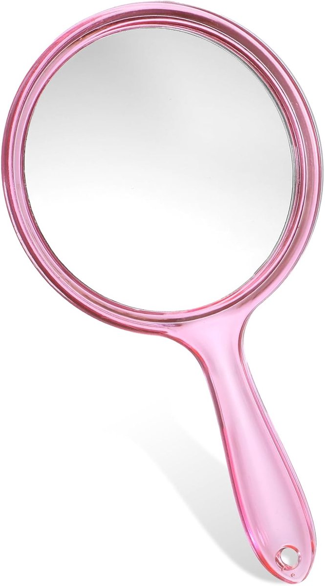 Hand Mirror with Handle, Double-Sided 1X/5x Hand Magnifier Mirror for Women, Travel, Dressing Table and Salon, Face - ShopVlot