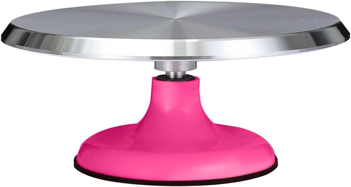 Miss Bakery's House® Turntable - aluminium - pink - Ø 30 cm - cake plate rotatable - for decorating and serving - ShopVlot