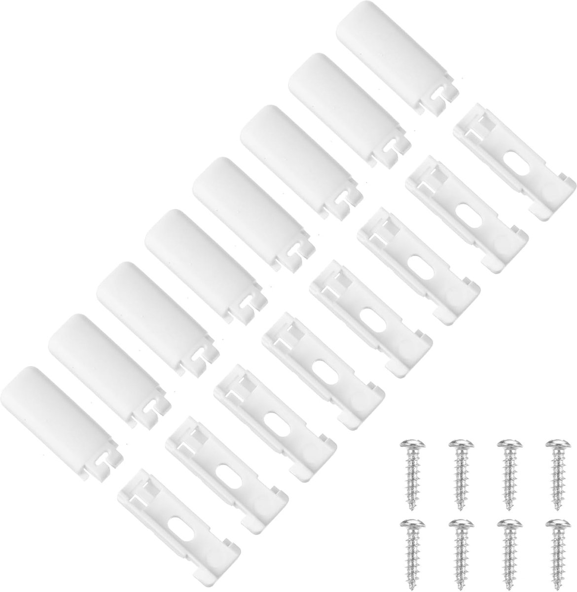 Pleated clips pack van 16 - hoogwaardig plastic - duurzame klemmen - voor het bevestigen van gordijnen - ShopVlot