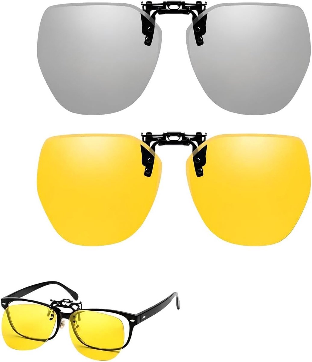 Nachtrijbril met gele glazen - ultralicht design - overrekbril voor nachtzicht - veilig rijden in het donker - ShopVlot