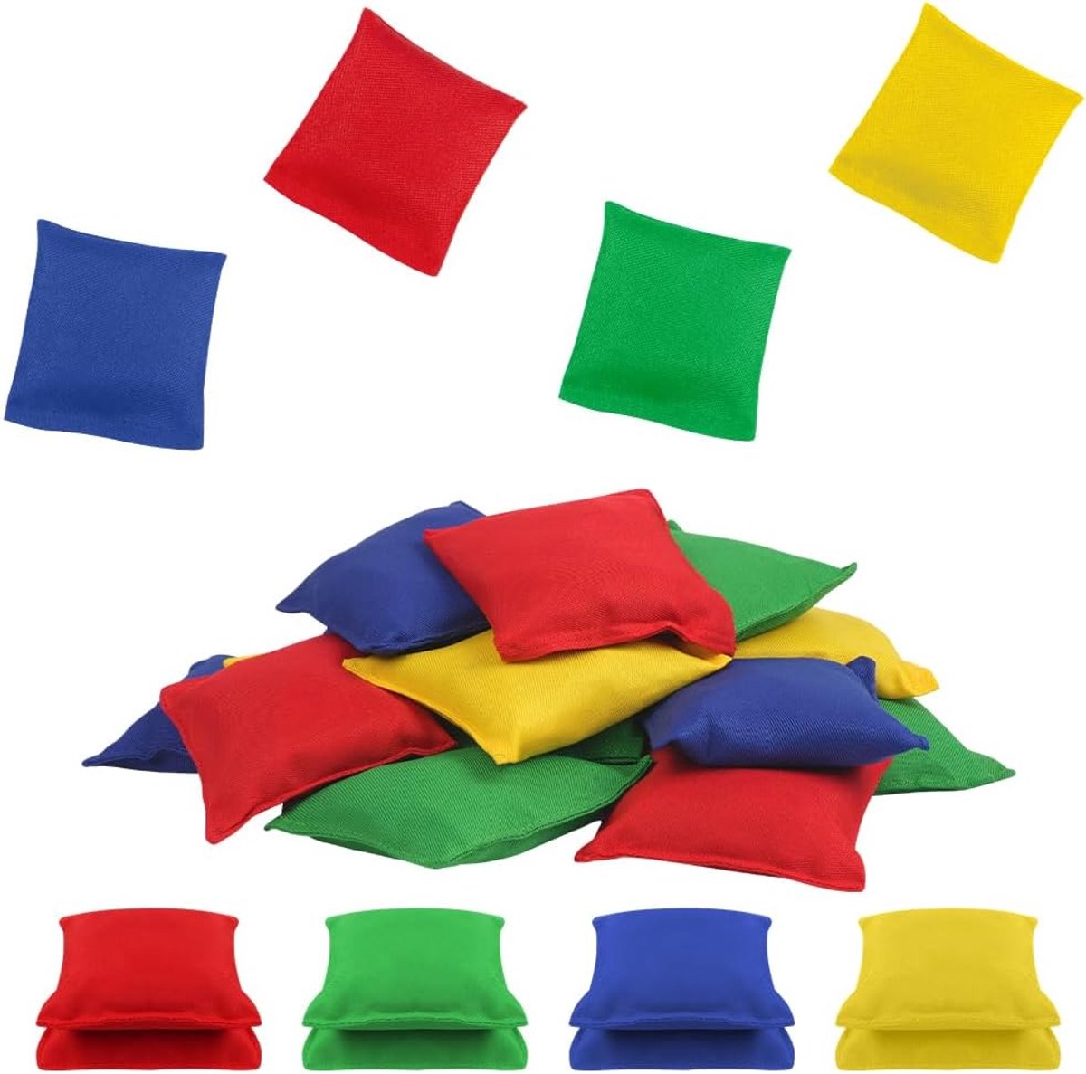 Bean bags set 18 stuks - kleurrijk met sterpatroon - geschikt voor kinderen - leuk buitenspel - ShopVlot