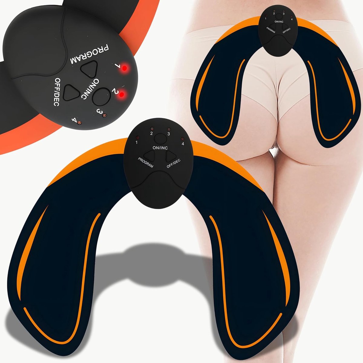 EMS trainingsapparaat - gerichte stimulatie - 6 intensiteitsniveaus - versterk je billen en buikspieren - ShopVlot