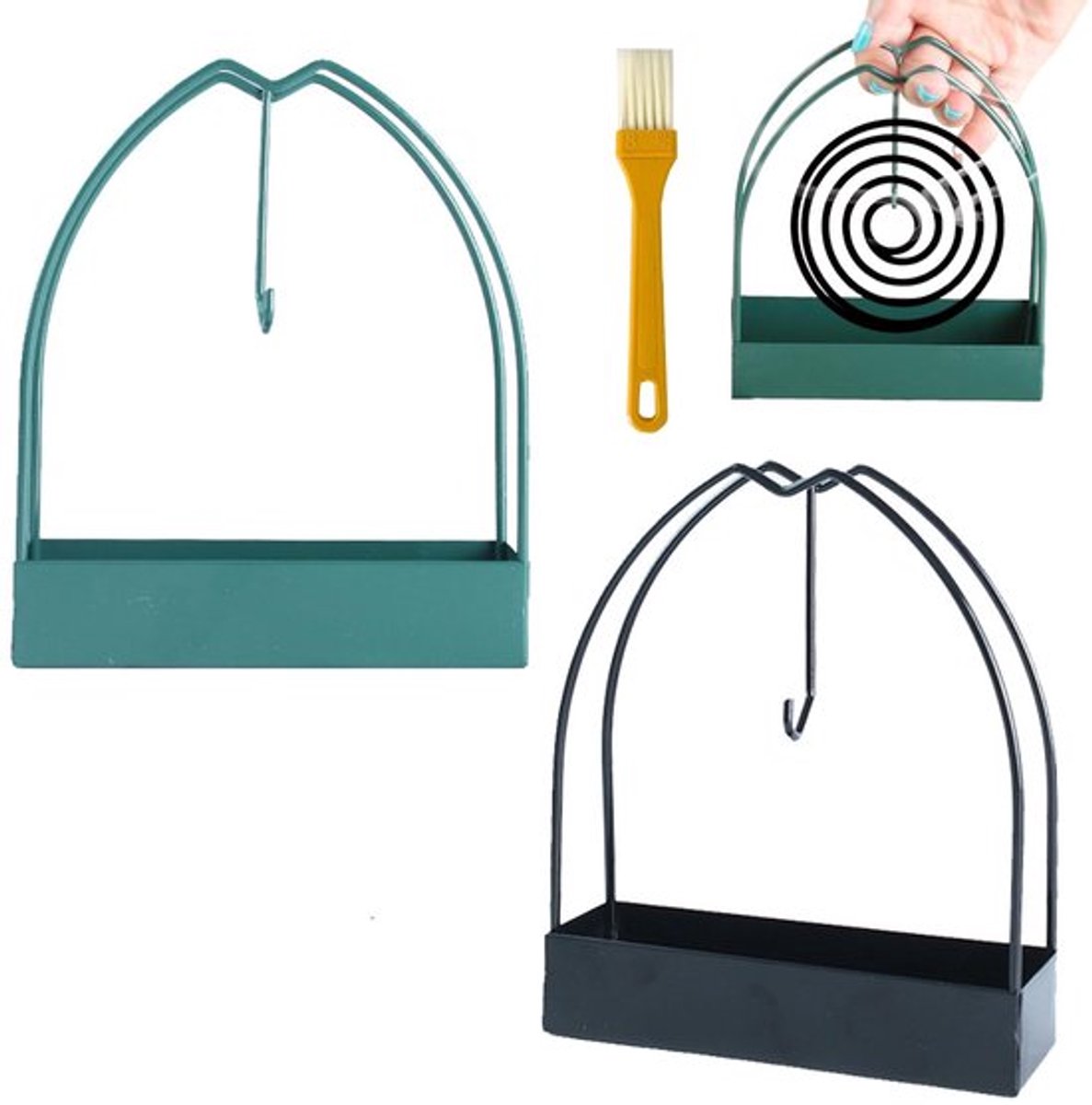 Muggenspoelhouder - Draagbare/Hangende Muggenspoelhouder - 2 Stuks - Voor Binnen/Buiten - Inclusief Reinigingsborstel - Geschikt voor Outdoor Gebruik - Muggenspoel