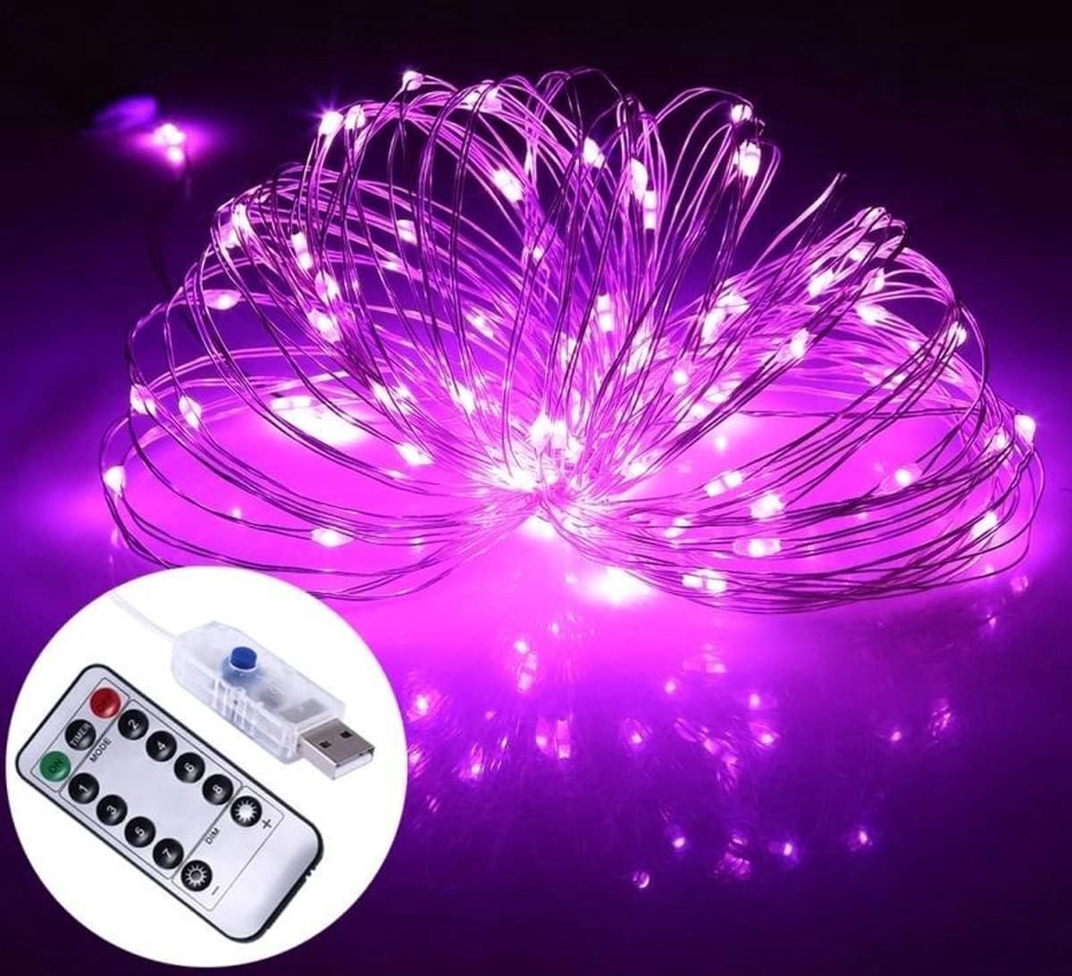 String Christmas Lights 30 Meter - USB - Pink - For Outdoor - ShopVlot