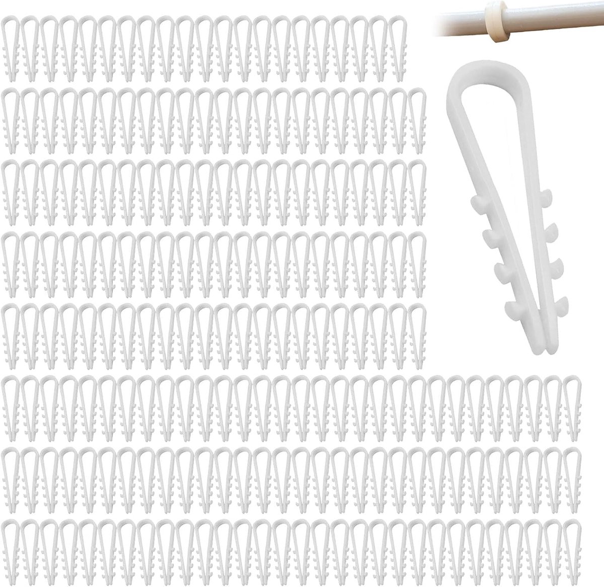 Pack of 100 Loop Plugs, Plug Terminal Clamp, Plug Clamps, Plugs, 3-13 mm U-Shaped Nylon Plug Clamp, Plug Loops, Cable - ShopVlot