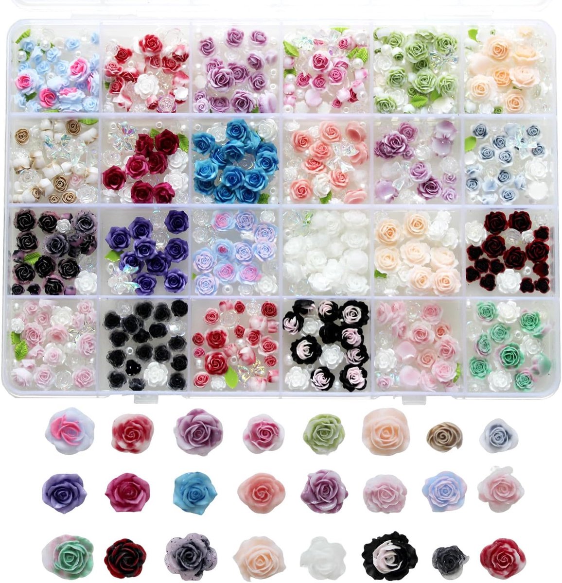 BetterJonny 3D Nail Charms Pink Bow Nail Art Decoration Nail Charms for Crafts Rhinestone for Nails 3D Acrylic Flowers - ShopVlot