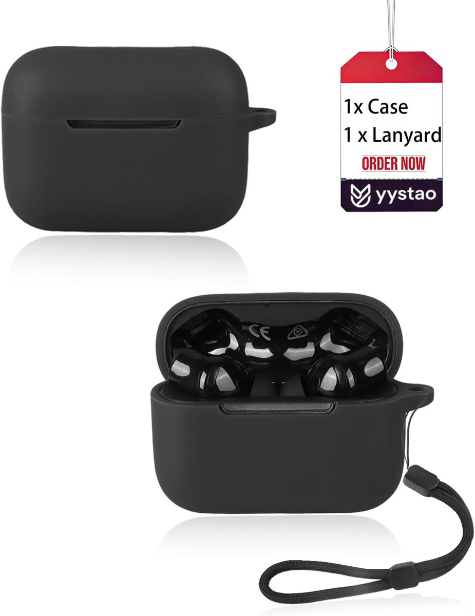 Beschermhoes voor Razer Hammerhead V3 X HyperSpeed hoofdtelefoon, zachte siliconen hoes met koord, stootvaste en - ShopVlot