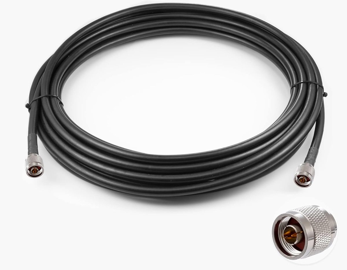 Vecys N to N Male Jumper N Male to N Male Low Loss Coaxial Cable LMR400 33FT/10M for 3G 4G 5G LTE Antenna Ham Radio - ShopVlot