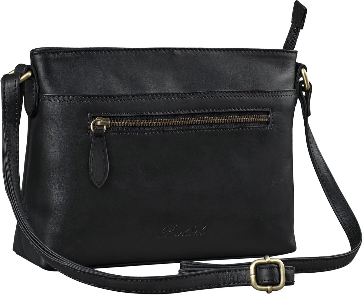 Benthill Women's Genuine Leather Handbag - Cowhide Leather Shoulder Bag with Zip - Vintage Leather Bag/Shoulder Bag - ShopVlot