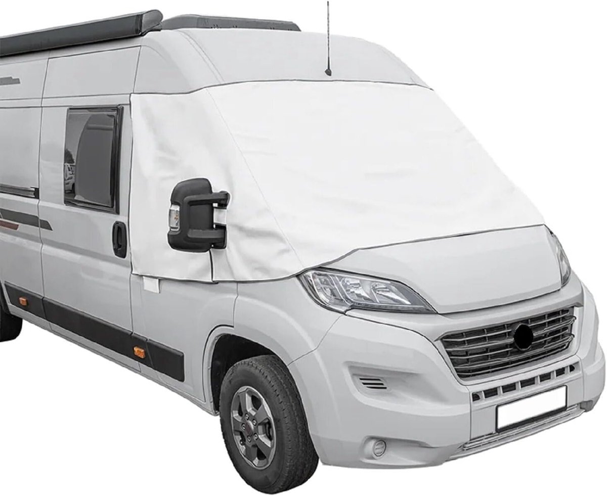 Preiswert&Gut Motorhome windscreen cover - FIAT Ducato X290, White/Grey - ShopVlot