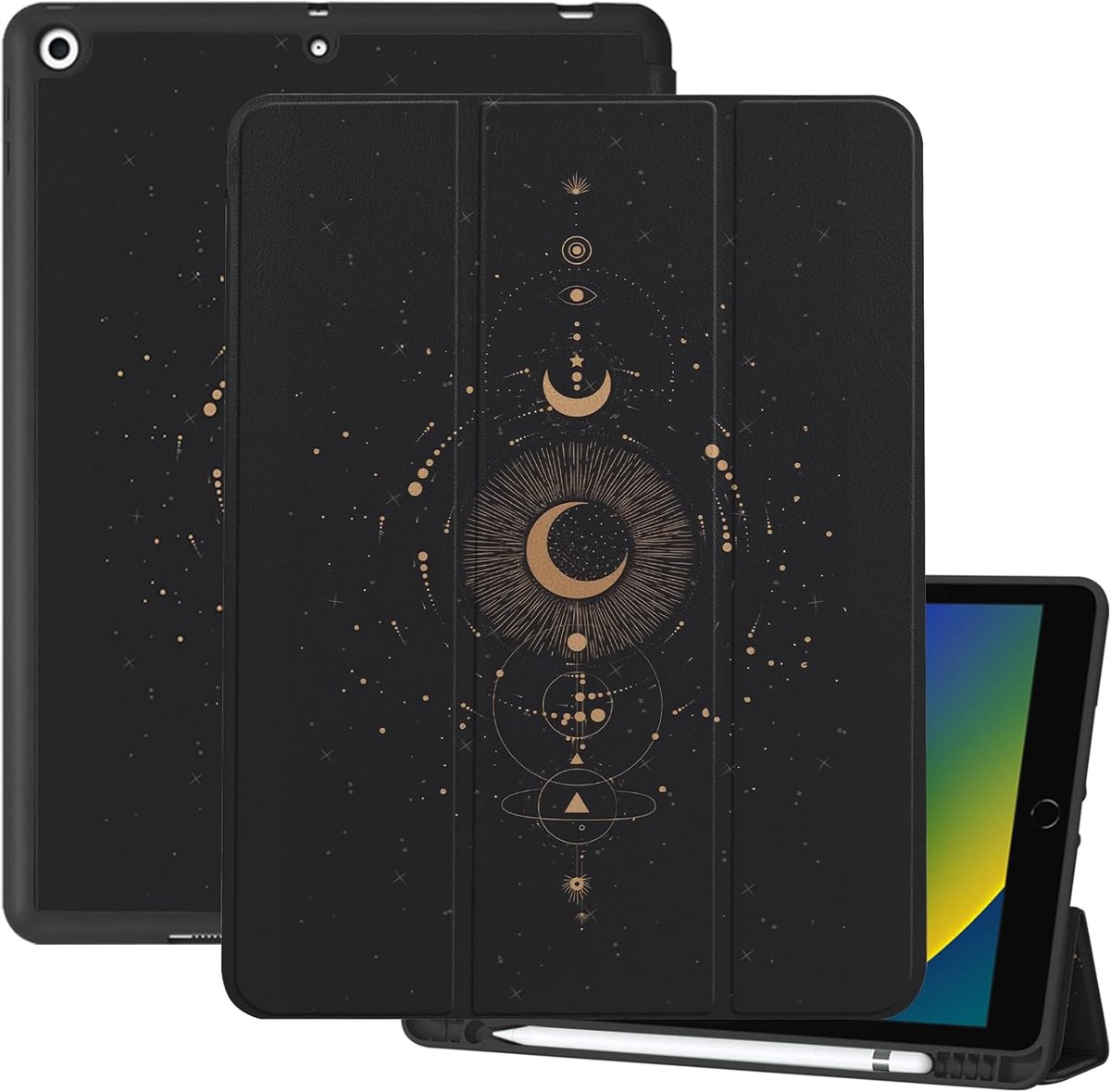 Compatible with iPad 10.2 inch Case, 9th/8th/7th Generation Case (2021/2020/2019) with Pencil Holder Soft TPU Back - ShopVlot