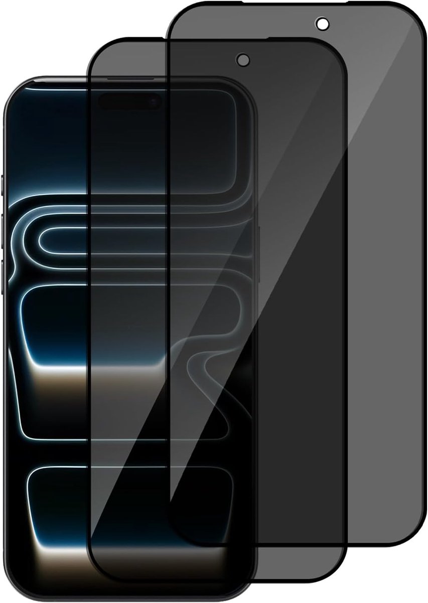 Tempered Glass Anti-Spy Compatible with i17/17 Pro, Pack of 2, 9H Hardness, Privacy Protection, Anti-Spy, Privacy - ShopVlot