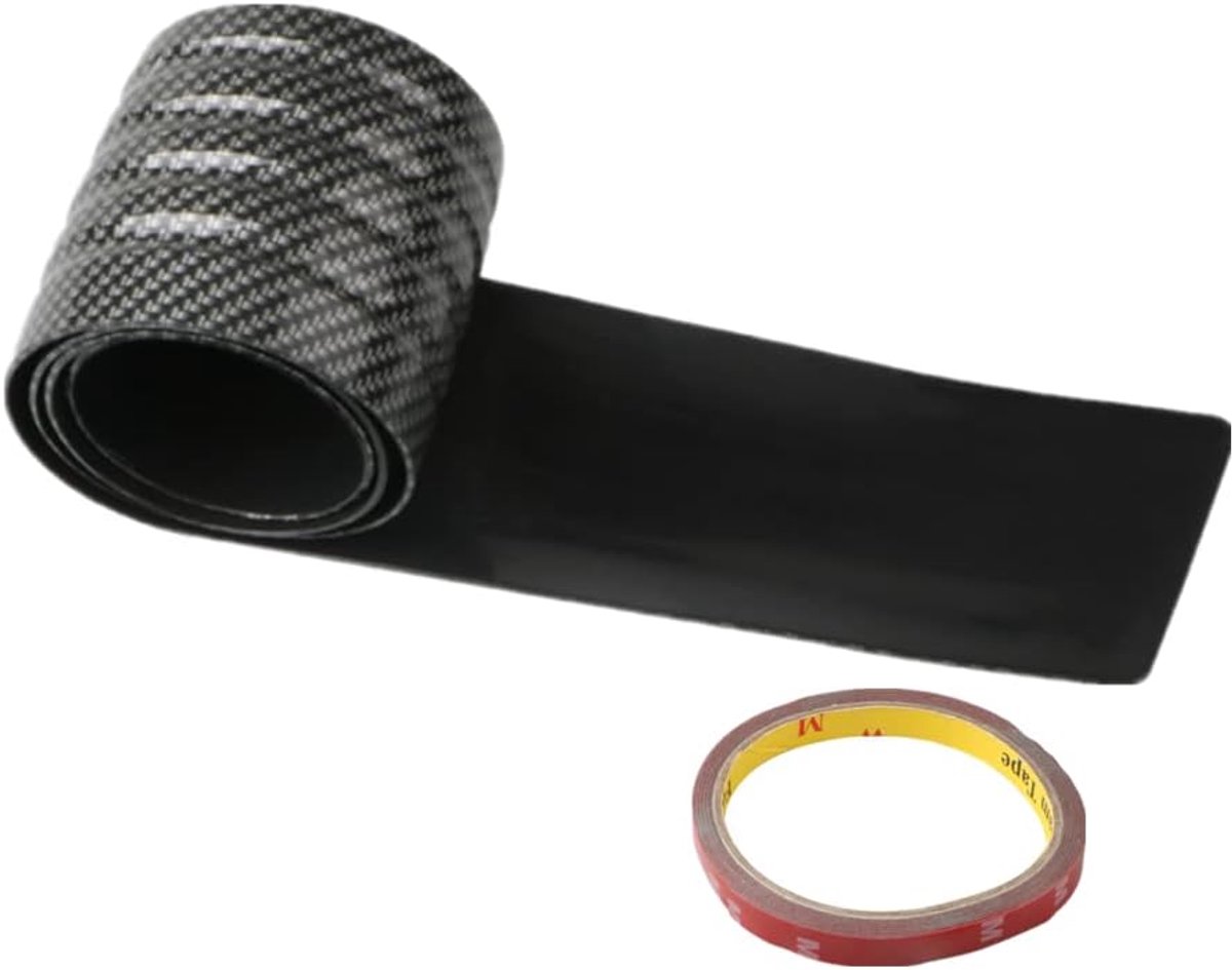 Bumperbeschermer 104cm - Carbon fiber rubber - Anti-scratch trim - Bescherming bij laden - ShopVlot
