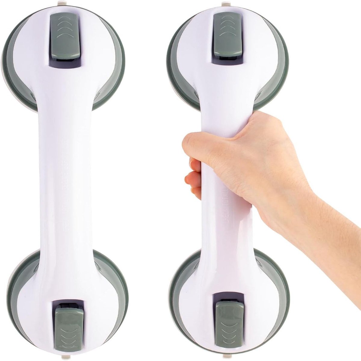 Zuignap handgreep badkamer 2 stuks - Veiligheidshandgreep zonder boren - Antislip steunbeugel - Ideaal voor ouderen - ShopVlot