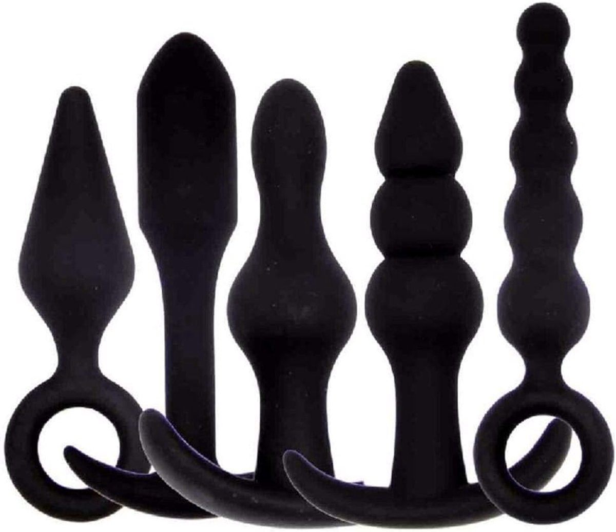 Anal Plug Butt Plug 5pcs Set Silicone Anal Plug Large Medium Small Anal Plug Sex Toys Suitable For Beginners For Women - ShopVlot