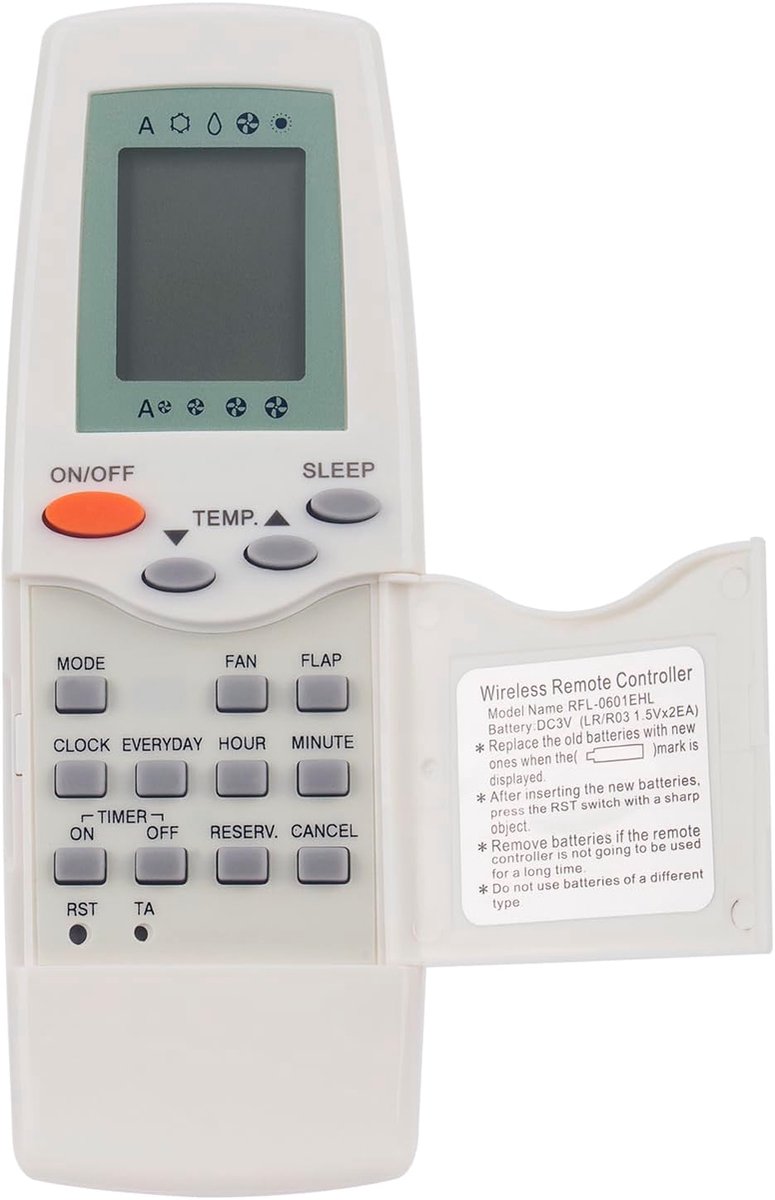 ALLIMITY Replce Remote control fit for Carrier Air Conditioner AC A/C 36KCARMS RFL-0601 RFL-0601EHL - ShopVlot