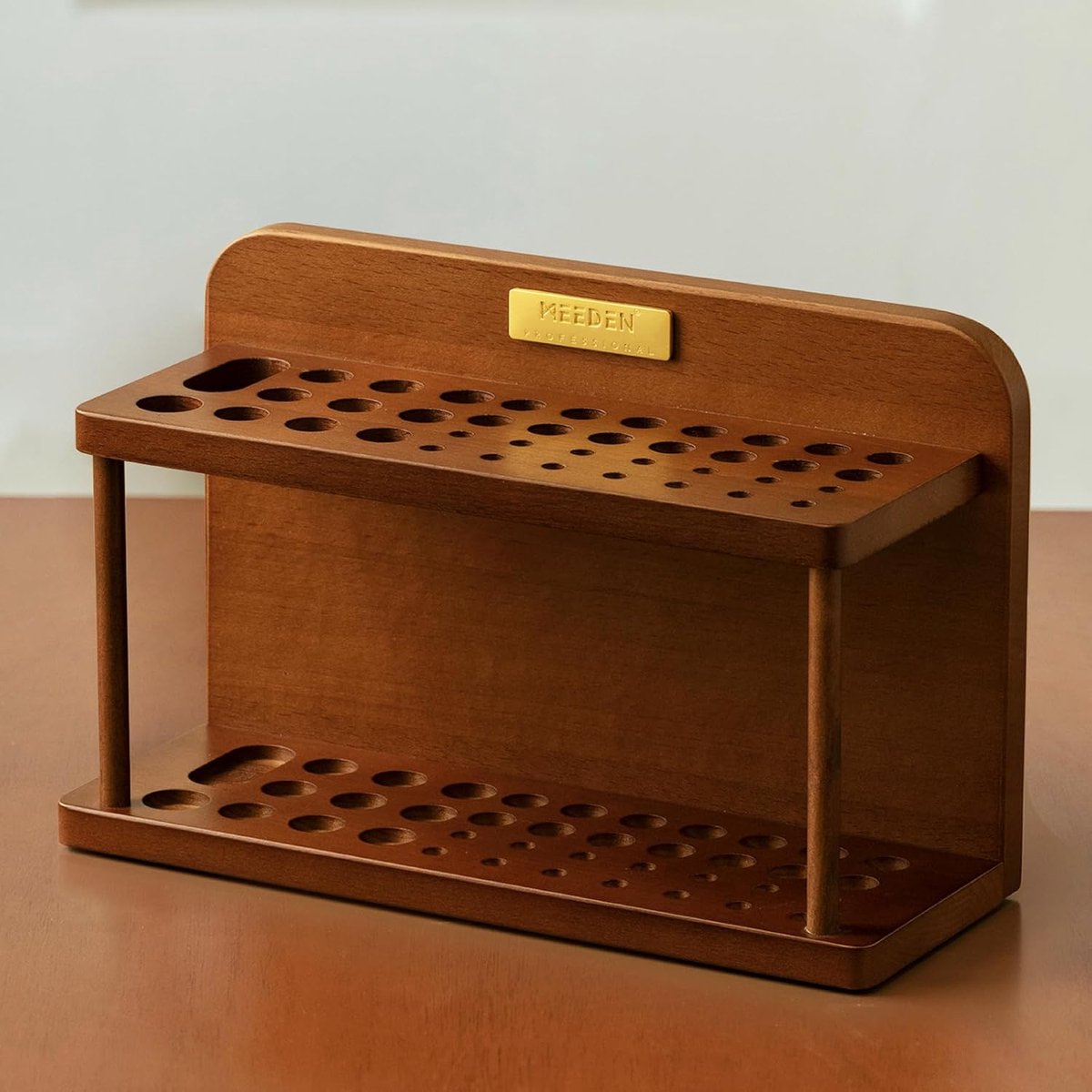 MEEDEN PRO Brush Holder - Wooden Brushes Organizer - Large Capacity Art Brushes Holder - ShopVlot