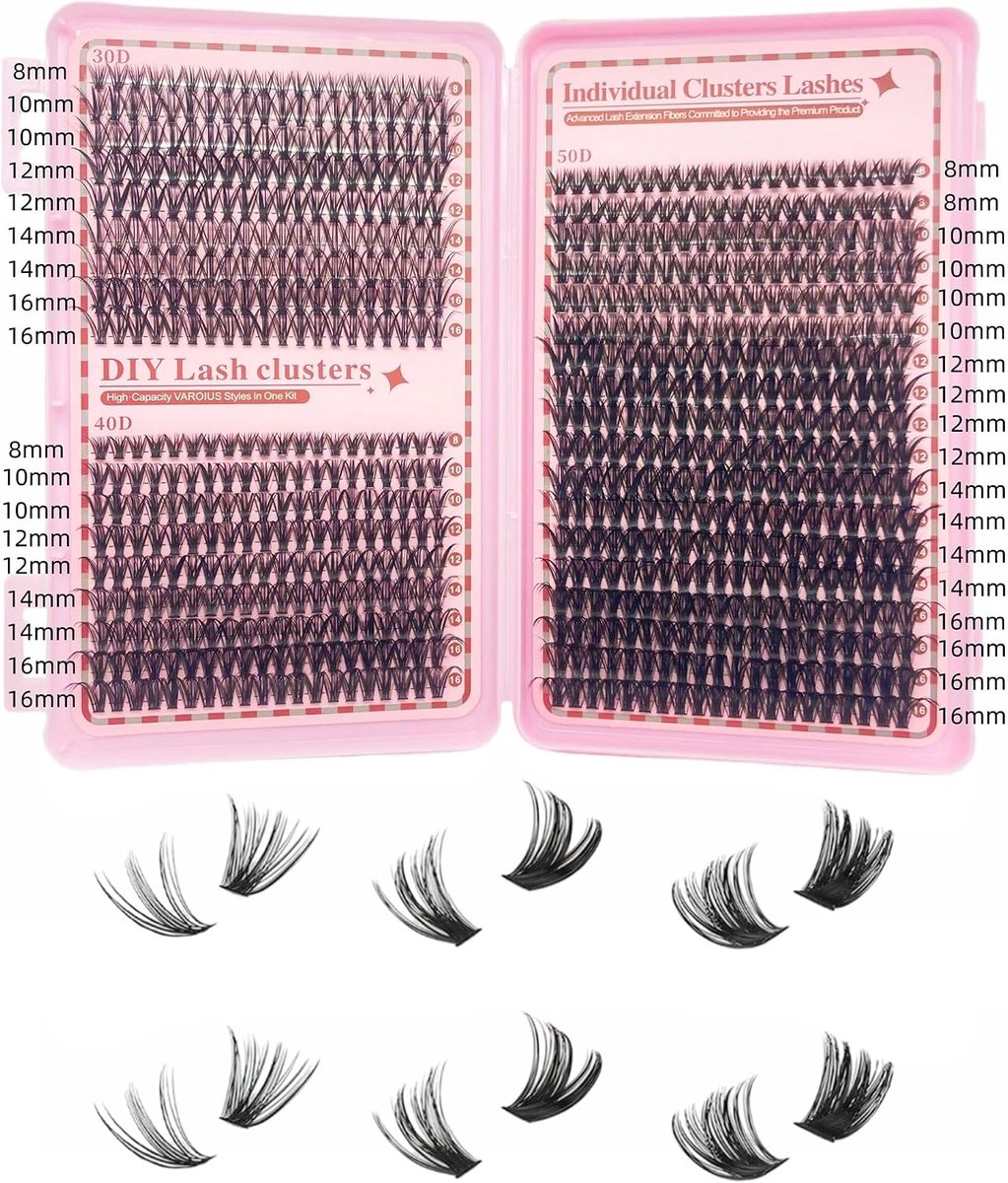 DAFNE 720 stuks wimperextensions, 30-40-50D, krul, wimperextension, set, kunstwimpers voor wimperverlenging thuis - ShopVlot
