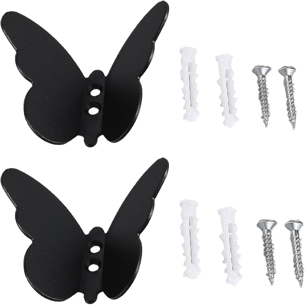 2pcs Butterfly Hook Single Hook, Creative Butterfly Hook, Butterfly Wall Hooks, Butterfly Storage Hook, Suitable For - ShopVlot