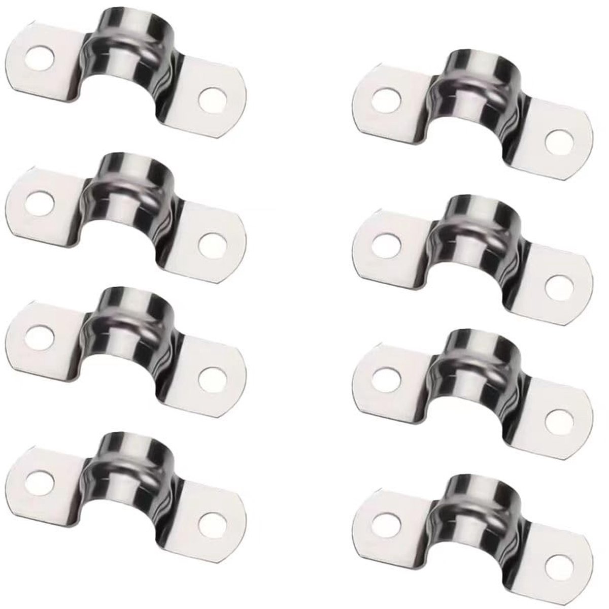 Solidchoice - Set van 8 RVS U-Tube Klemmen voor Bevestiging