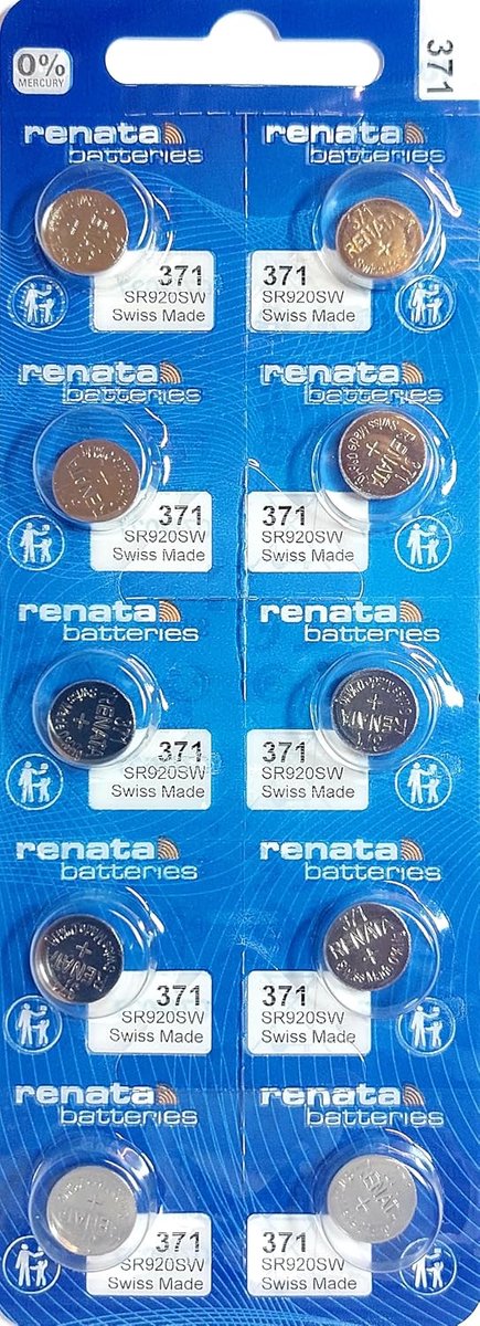 Renata 371, SR920SW, Watch Battery - 10 Batteries - ShopVlot