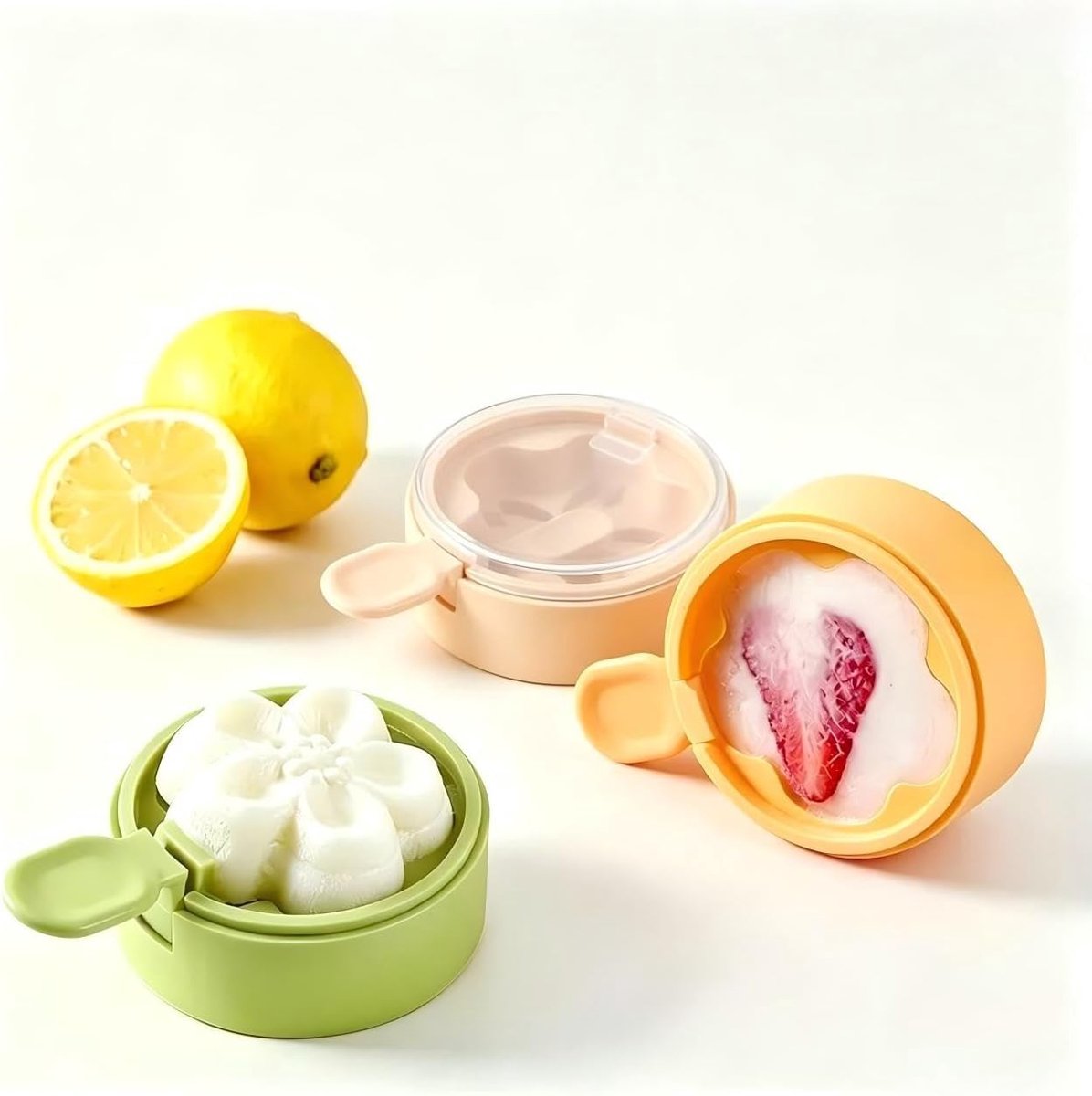 Mini ijslolly mal, 3-delige ijslollyvormpjes, kersenbloesems, kleine ijslollyvormen, ijslollyvormen, Bpa-vrij - ShopVlot