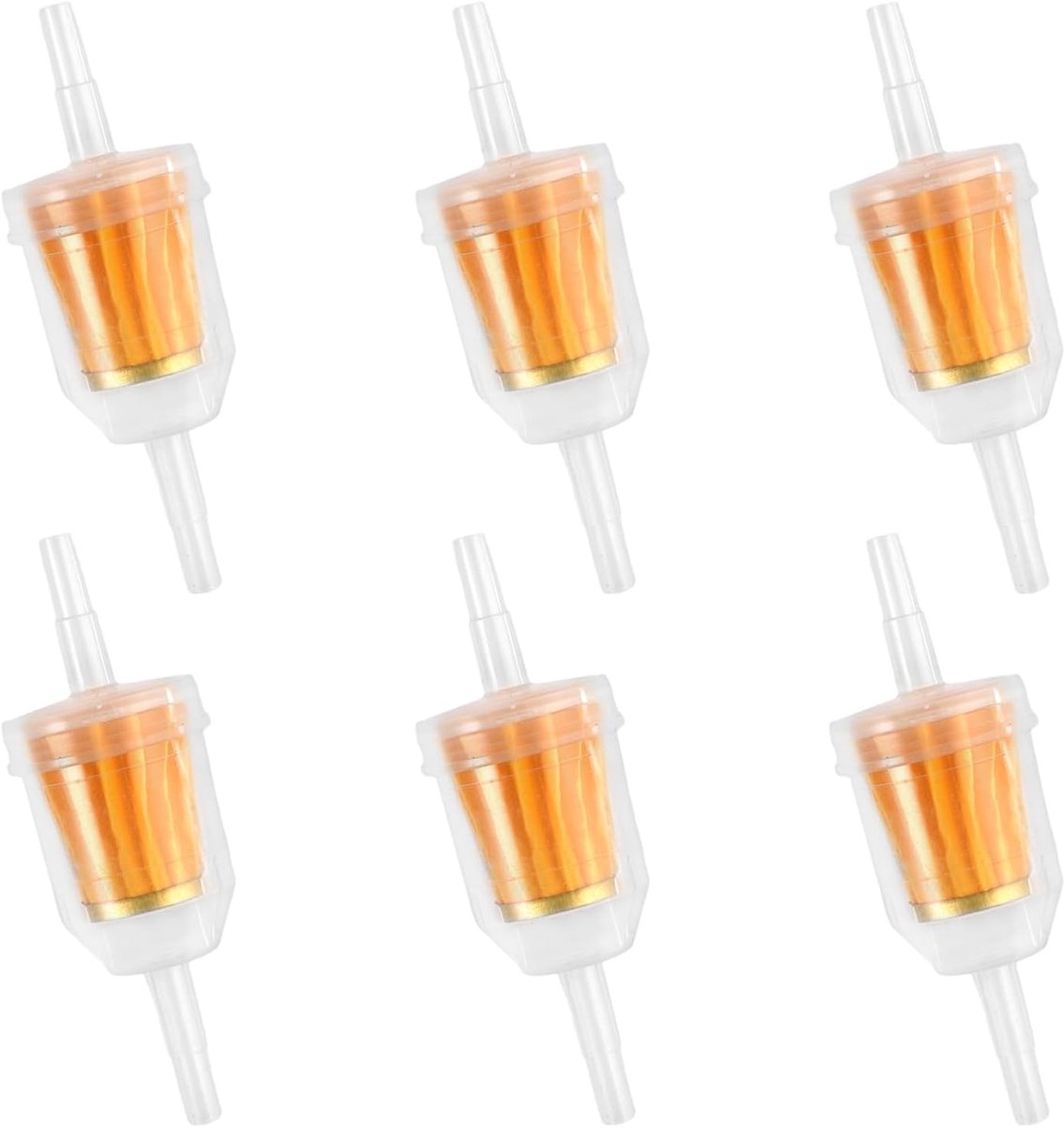 6Pcs Universal 6mm/8mm Fuel Inline Filters For Two Wheels - Clear fuel filters for motorcycles, lawn mowers, scooters - ShopVlot