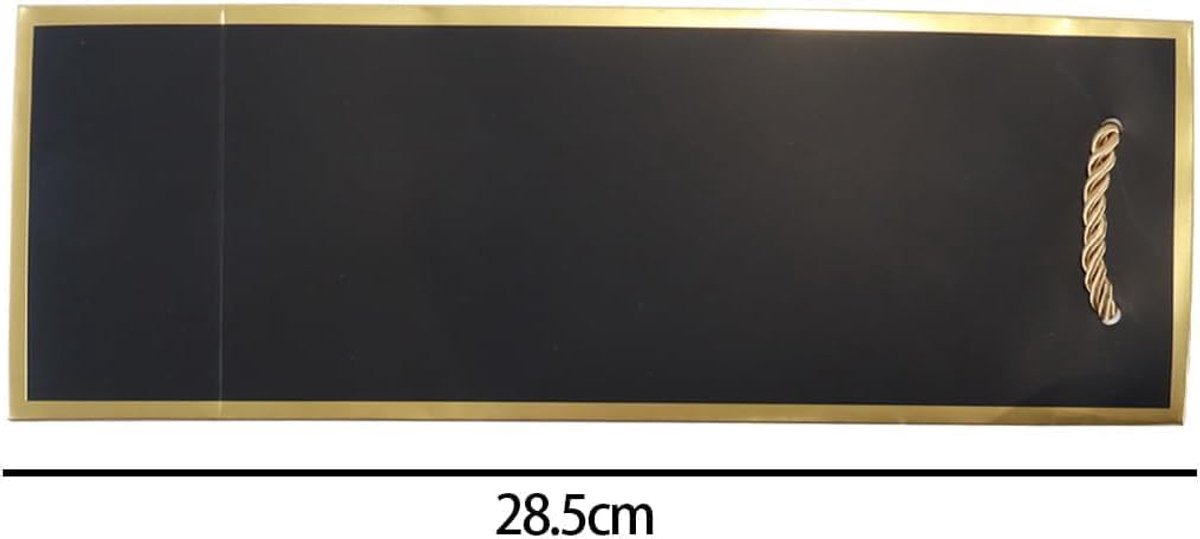 Zodazoqa 2 cadeauzakjes voor flessen met goud- en zwarte folieprint, 10 x 10 x 28 cm, herbruikbare cadeauzakjes met - ShopVlot