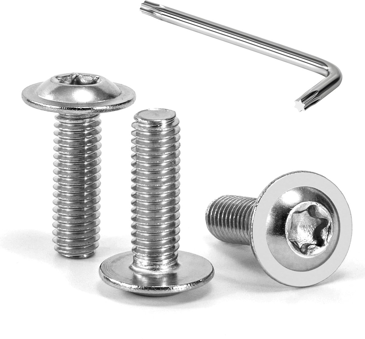 Tunejoy Pack of 30 Lens Head Screws, Torx with Flange M5 x 16 mm Hex Head Screws, Stainless Steel Bolts, A2 V2A, Allen - ShopVlot