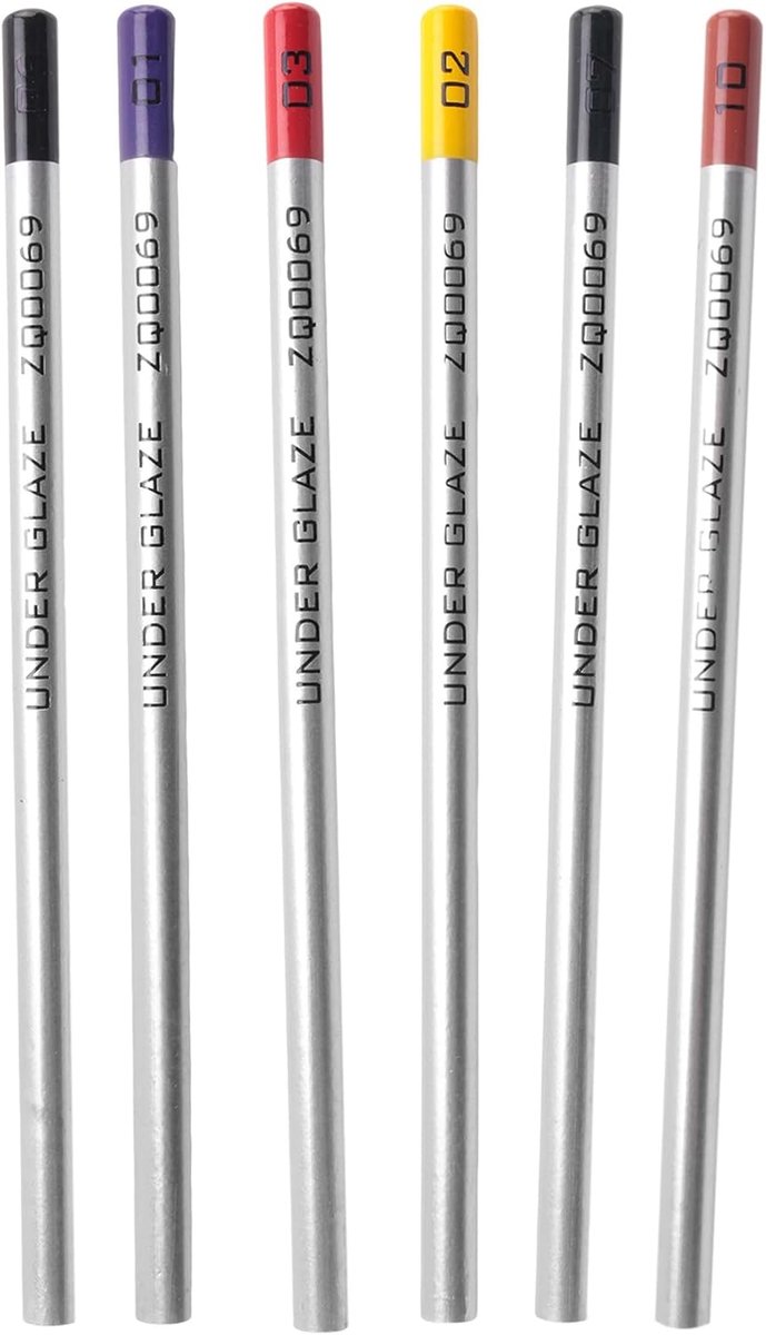 6 Pcs Underglaze Pencils, Underglaze Pencils for Pottery, Underglaze Pen, Precision Underglaze Pen for Pottery - ShopVlot