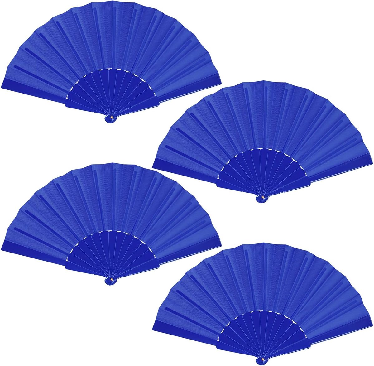 baotongle 4 Pcs Hand Fan Folding Fan Chinese Hand Fan Oriental Fabric Fan for Dance Party DIY Home Wall Decoration - ShopVlot