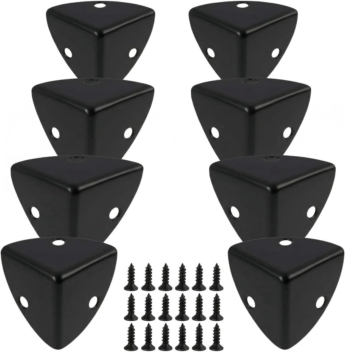 Furniture Corner Protection, High Strength Table Corner Reinforcement, Black Metal Corner, Triple-Sided Design, Set of - ShopVlot
