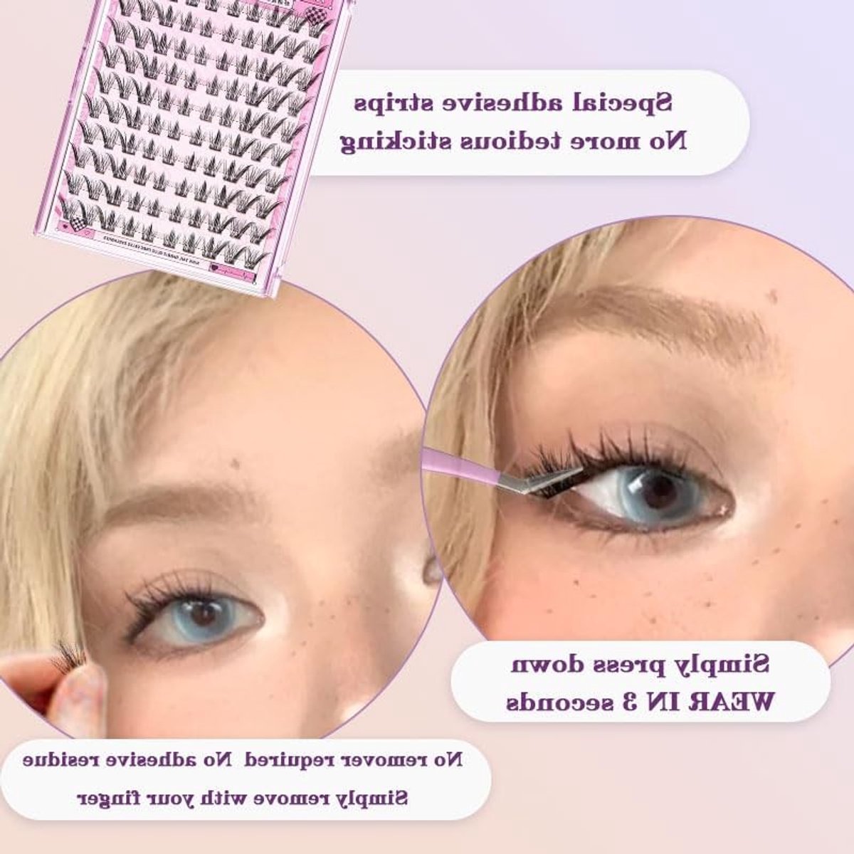 100 Stuks Voorgeplakte Wimperclusters, Individuele Valse Wimpers voor Fox Eyes, Zelfklevende Wimperset, Dunne Fluffy Wimpers, Ideaal voor DIY Wimperextensions, 9-14MM