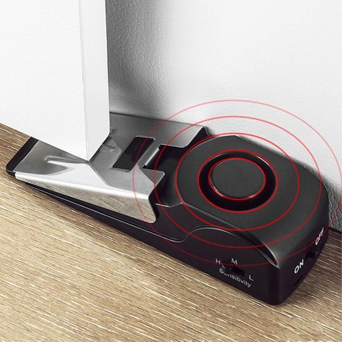 Onf3 - Deurstopalarm - Antislip rubberen deurstop - Veiligheidsfunctie - Compact en