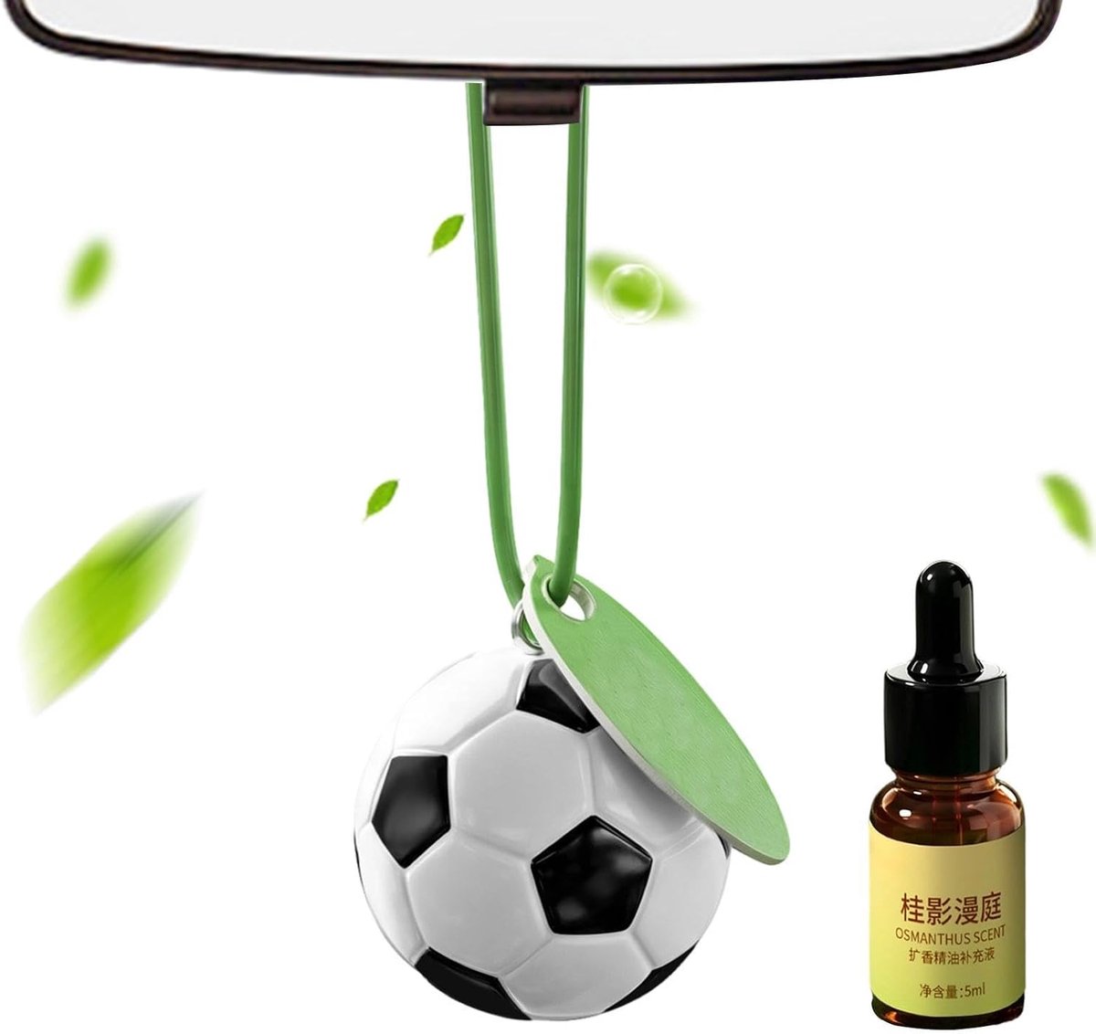 Auto Luchtverfrisser - Geurhanger Auto - Frisse Ritten - Voetbal Design - 8x8x4.2 cm - Niet gespecificeerd