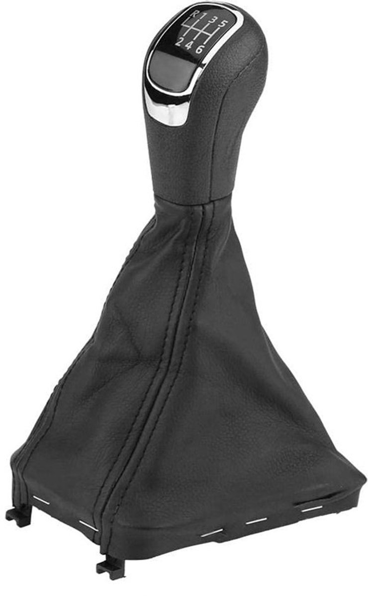 Shopcentral - Versnellingspook - 6 Speed - PU Leer en Kunststof - Zwart
