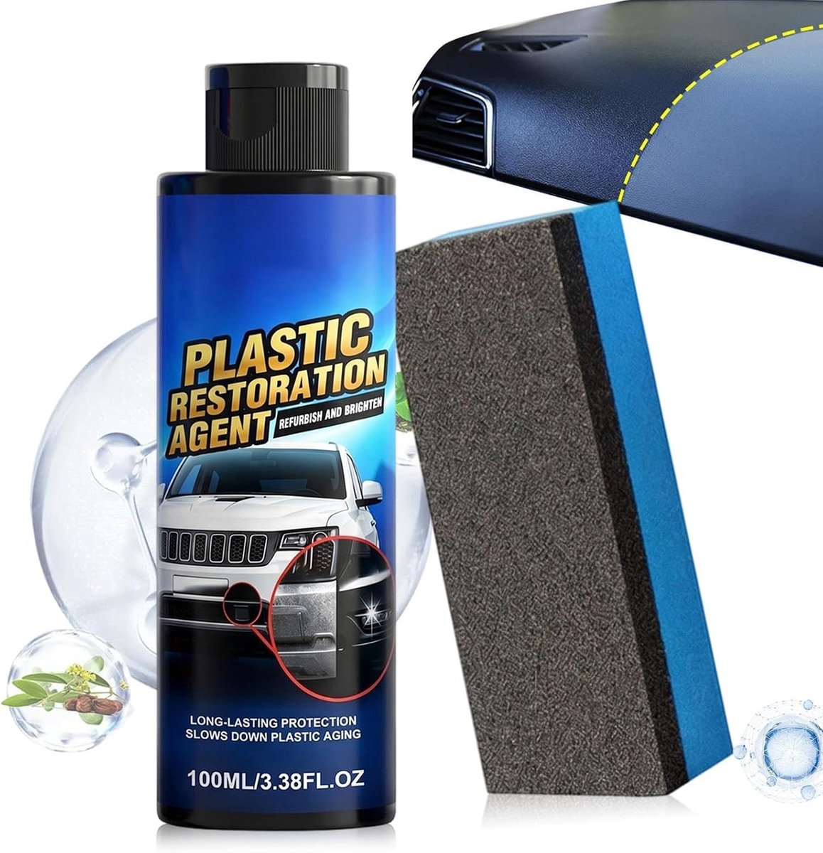 Auto Trim Restorer - Vernieuwer Interieur - Vervaging Herstellen - Beschermende Coating - 100 ml - Zwart