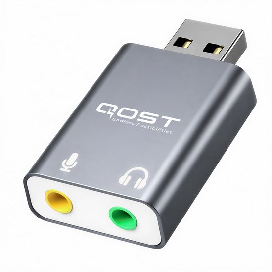 Qost Externe USB (3D) Geluidskaart Adapter
