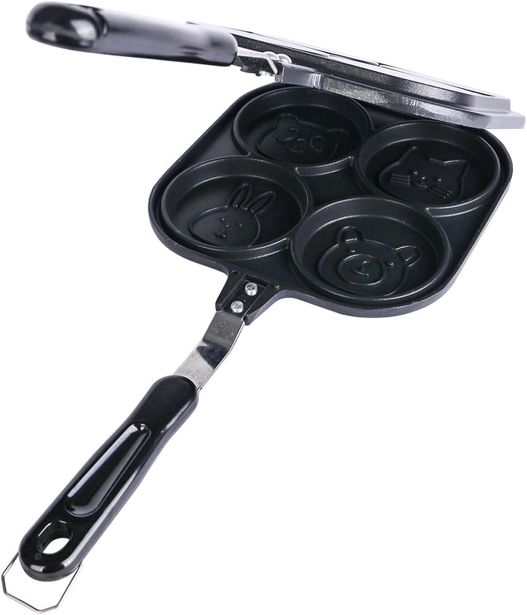 Pannenkoekenpan met 4 gaten - Ontbijtpan Mini-koekenpan - Ontbijt maken - Antiaanbaklaag - Niet gespecificeerd - Niet gespecificeerd