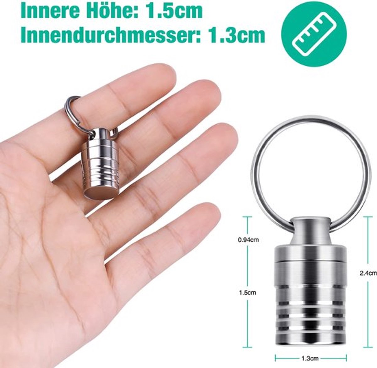 Titanium waterdichte pillendoos mini(SPHTitanium)