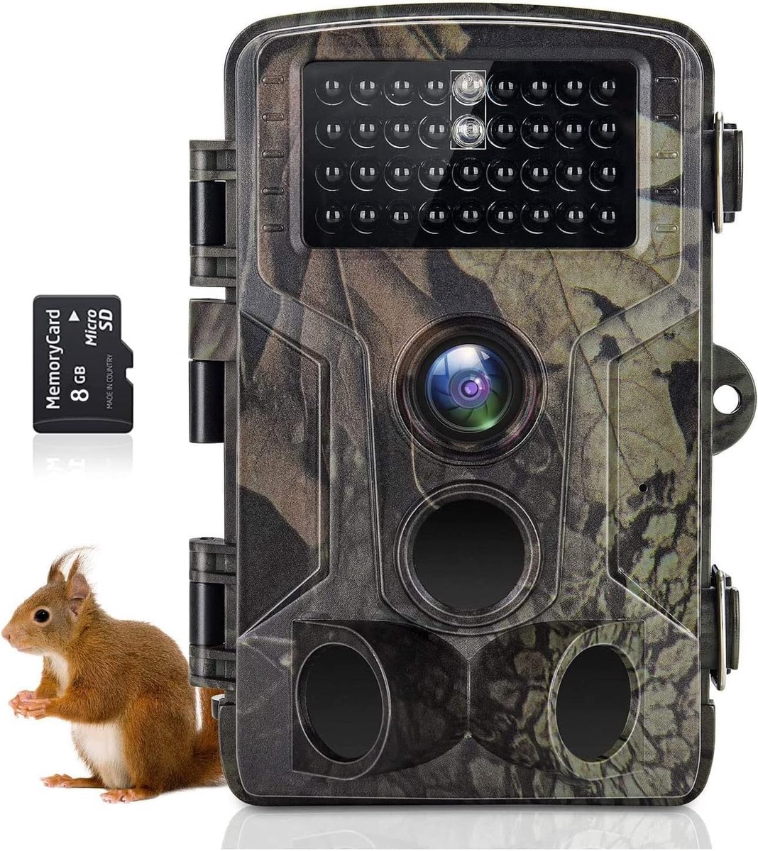 Nachtzicht Camera - Wildcamera Fotocamera - Natuur Observatie - 50MP 4K Resolutie - Tot 25m - Bruin