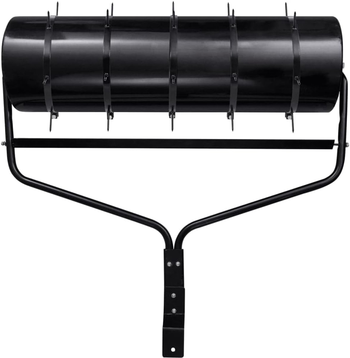 Gazonroller - Tuinrol Beluchter - Gazon Onderhoud - Met 5 Ventilatieklemmen - 63 Liter Capaciteit - Grijs