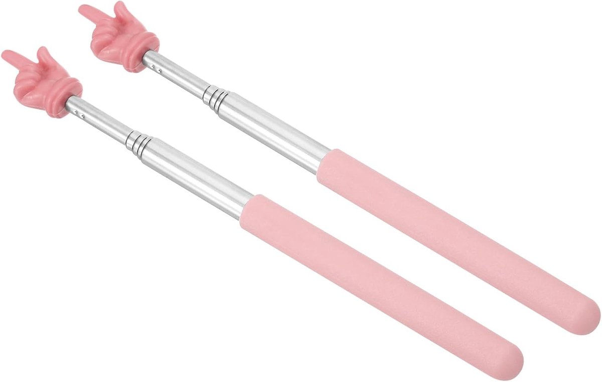 Telescopische Aanwijzer - Leraar Pointer Stok - Klaslokaal Presenteren - Uitschuifbaar Handvat - 69 cm - Roze