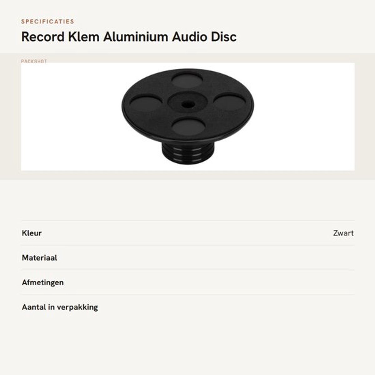 Dailygoods- Draaitafel Klem - Aluminium Stabilizer - Plantenklem