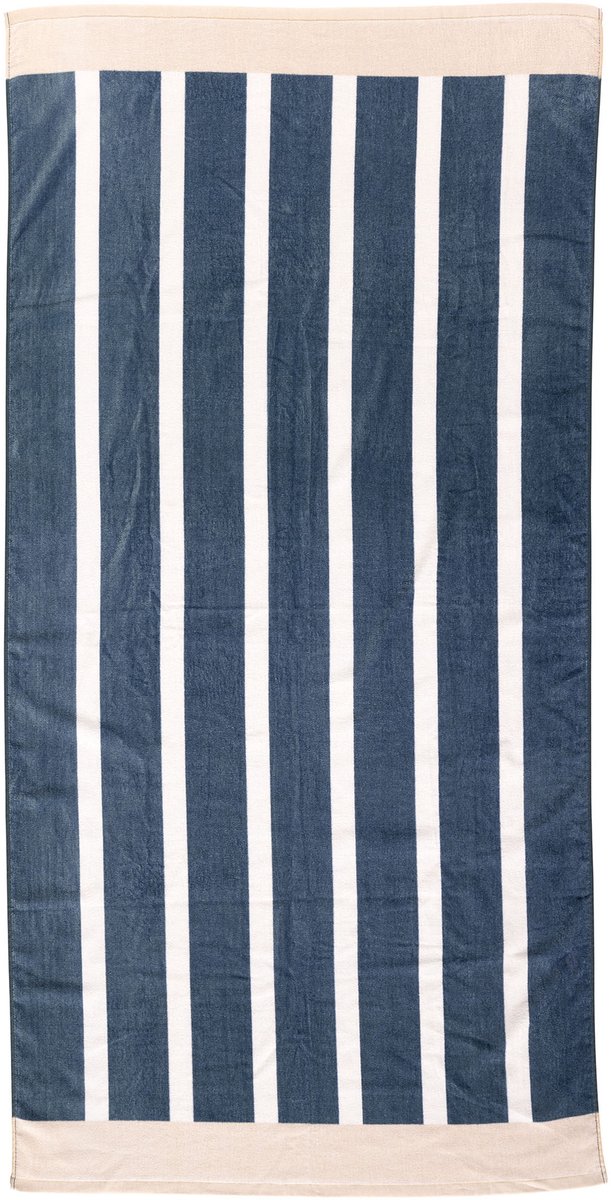 SORRENTO - strandlaken 90x180 cm - gestreept - 100% katoen - Blue Fusion - blauw