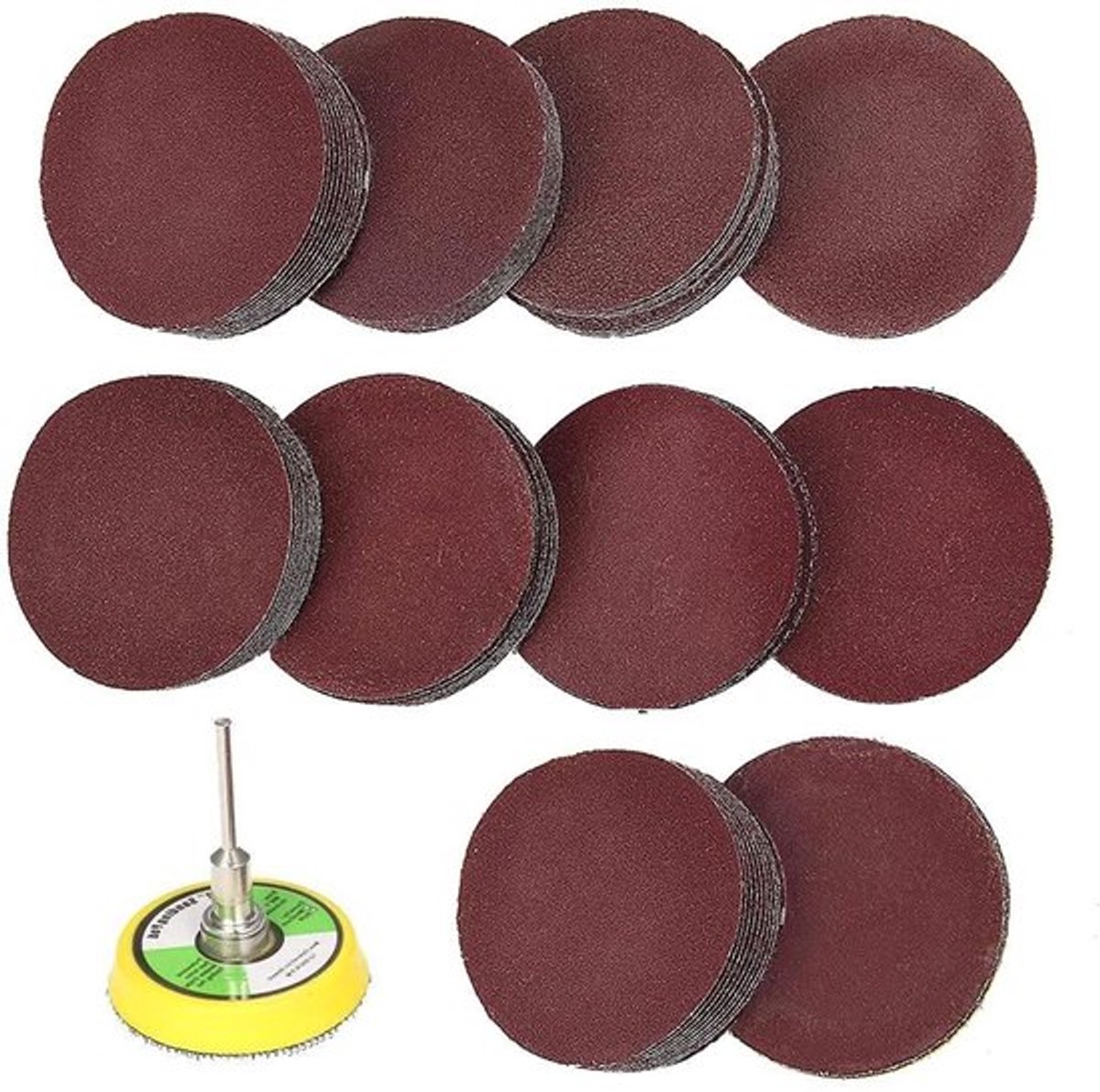 Schuurpapier set Inovra Plus met schuurschijven 100 stuks